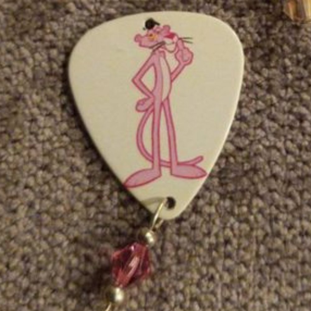 PINK PANTHER GUITAR PICK NECKLACE